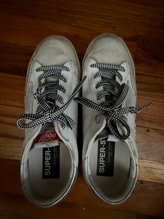 Golden Goose White and Silver Women's Sneakers - Picture 2 of 4